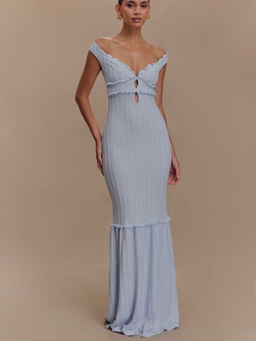 Meshki Natalie Off Shoulder Maxi Dress